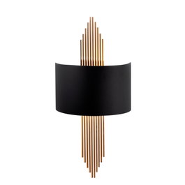 Opviq Lámpara de Pared Moderna Negro y Cobre